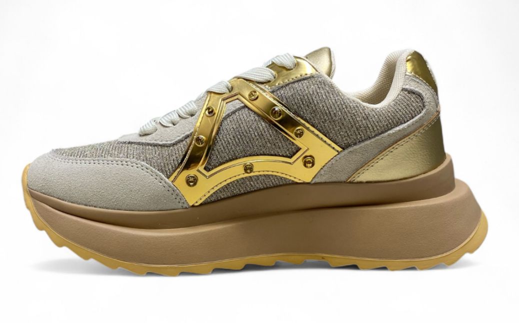 SNEAKERS DONNA “APEPAZZA ” CLOTILDE F3COZY05/LUX Beige/Platinum