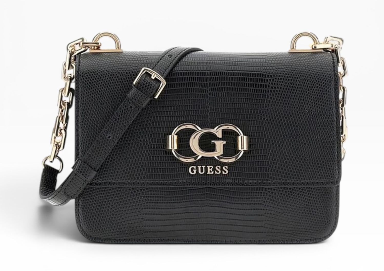 BORSA Donna “GUESS” KG962420 Salinge Animalier Nero