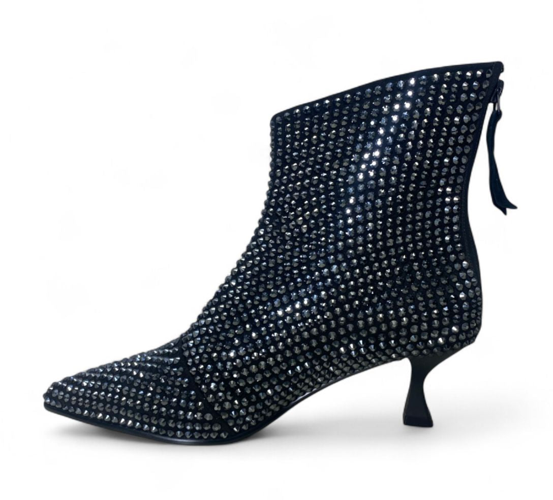 Stivaletti Donna “APEPAZZA" F3SUSAN01/DIA Sibilla Nero Strass