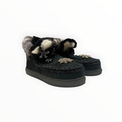 Stivaletti Donna "MOU" MU.FW111006A Eskimo Snraker Star Pacthes&mink NERO