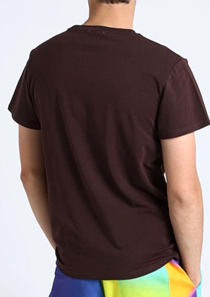 T-SHIRT UOMO  "ICEBERG" NEON  BROWN/MARRONE  ICE3MTS01