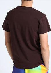 T-SHIRT UOMO  "ICEBERG" NEON  BROWN/MARRONE  ICE3MTS01