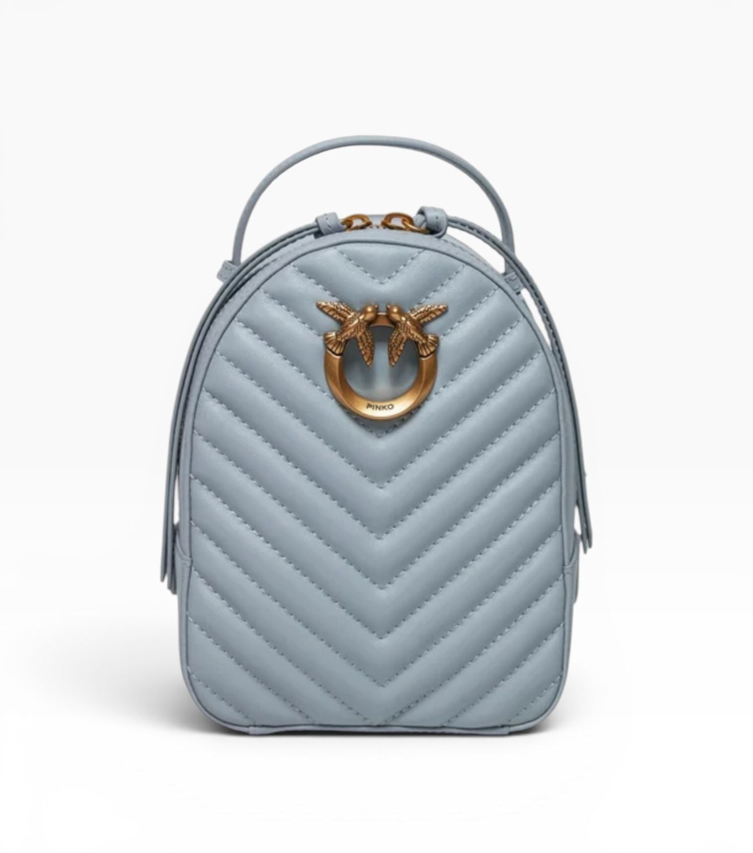 BORSA ZAINO  DONNA “PINKO ” LOVE CLICK MINI BACKPACK E57Q VITELLO LIGHT BLU
