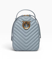 BORSA ZAINO  DONNA “PINKO ” LOVE CLICK MINI BACKPACK E57Q VITELLO LIGHT BLU