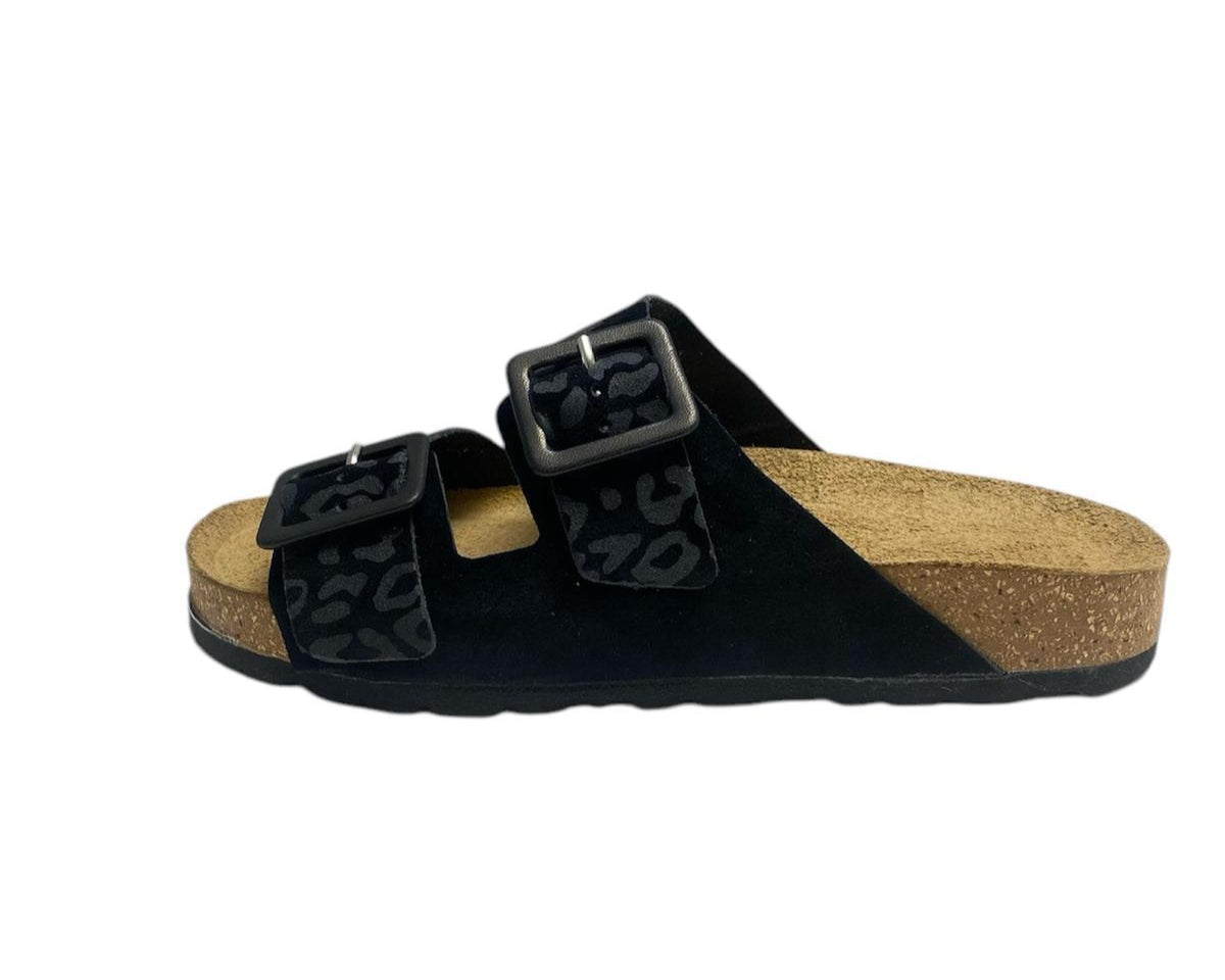 SANDALI CIABATTE DONNA “PREGUNTA ” 1018 003  PRIMAVERA ESTATE 2025 PELLE NERO