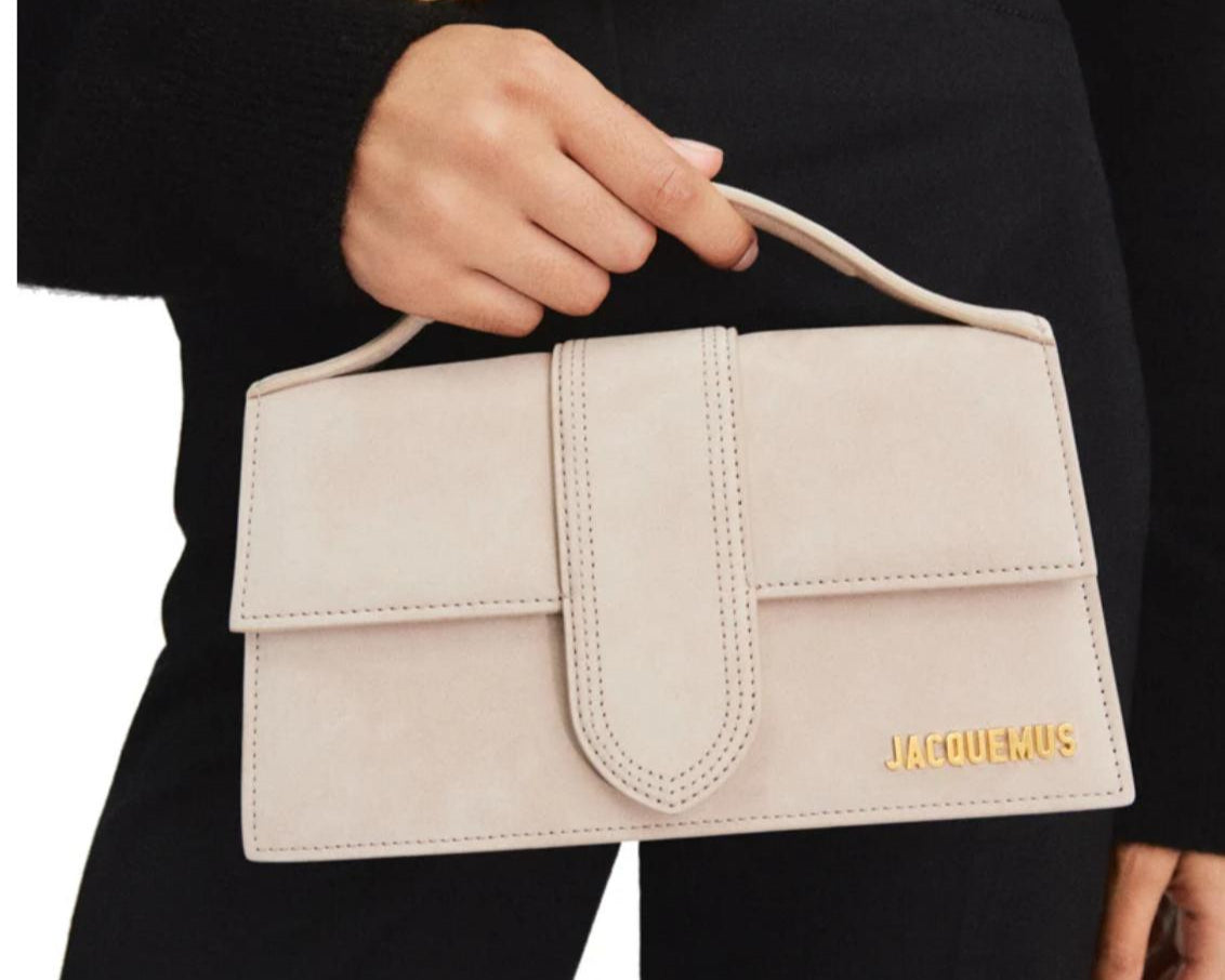 BORSA DONNA “JACQUEMUS” LE GRAND BAMBINO PRIMAVERA ESTATE 2025 DARK BEIGE