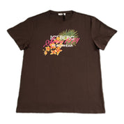 T-SHIRT UOMO “ICEBERG” FLOWER BROWN/MARRONE ICE3MTS02