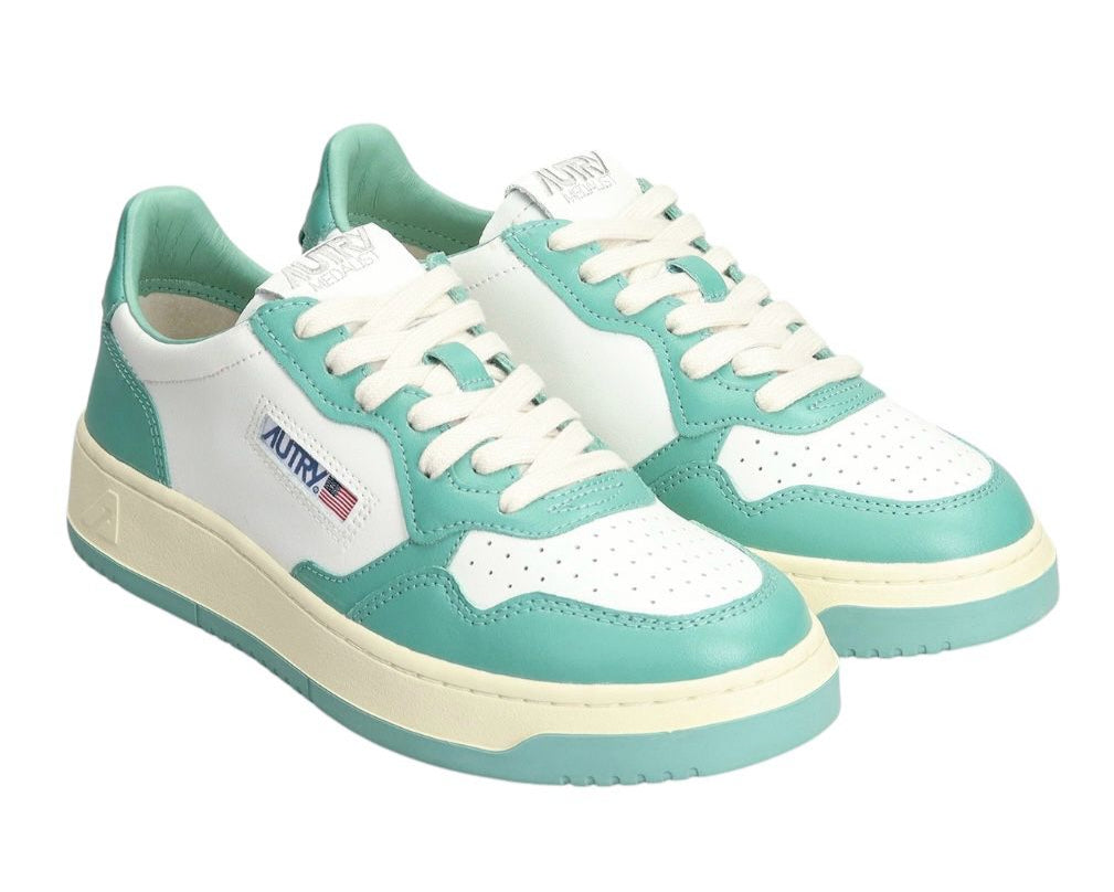 SNEAKERS DONNA “AUTRY” MEDALIST AULW WB20 PELLE BIANCO/TURCHESE