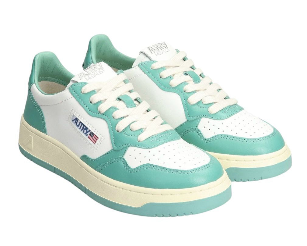 SNEAKERS DONNA “AUTRY” MEDALIST AULW WB20 PELLE BIANCO/TURCHESE