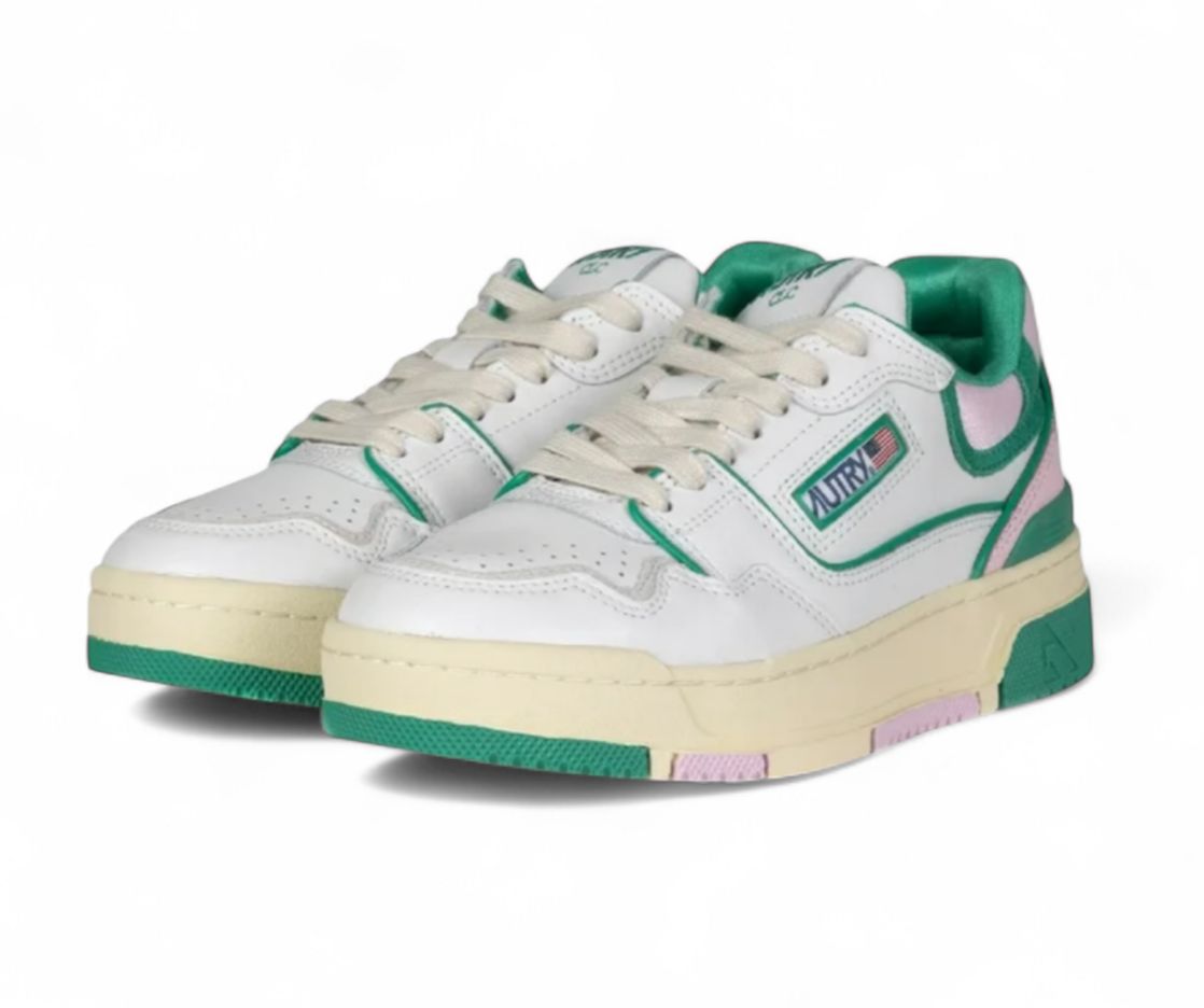 SNEAKERS DONNA “AUTRY” CLC ROLW MM26 PELLE BIANCO/VERDE