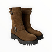 Stivali Donna “CARMENS” Kerry Buckle 54004 Camoscio Tabacco