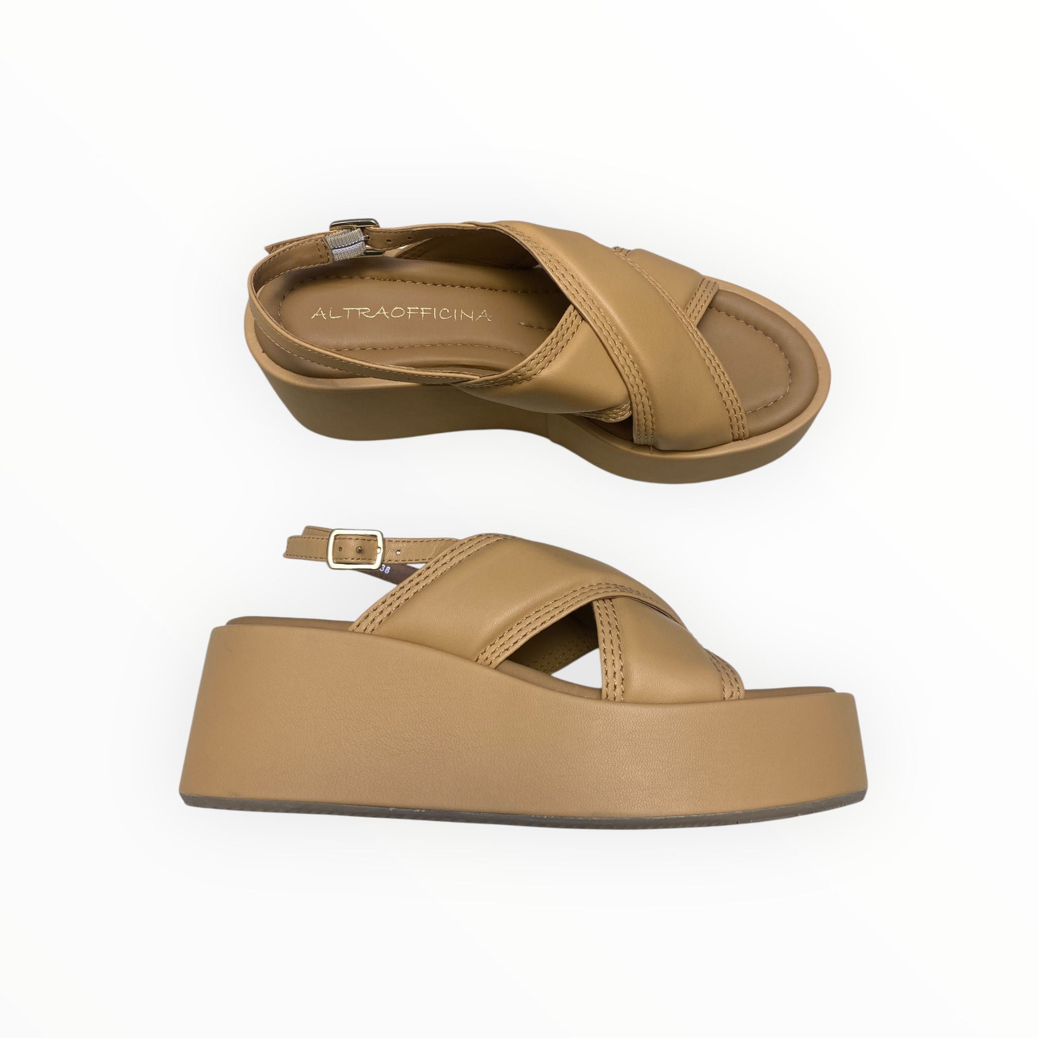 Sandali Zeppa DONNA “ALTRA OFFICINA” AO1401X Nappa Grano/Cuoio