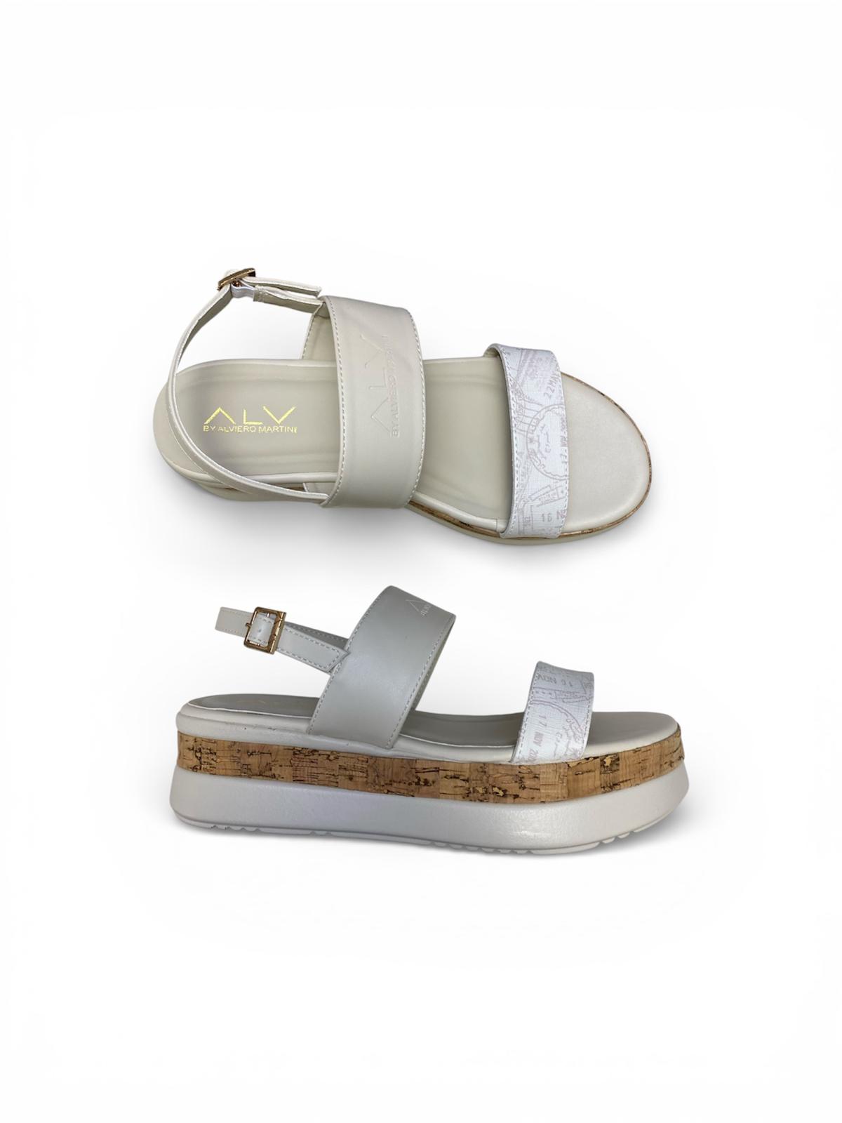Sandali Zeppa Donna“ALV BY ALVIERO MARTINI” ALVSDO152 Passport Bianco/Avorio