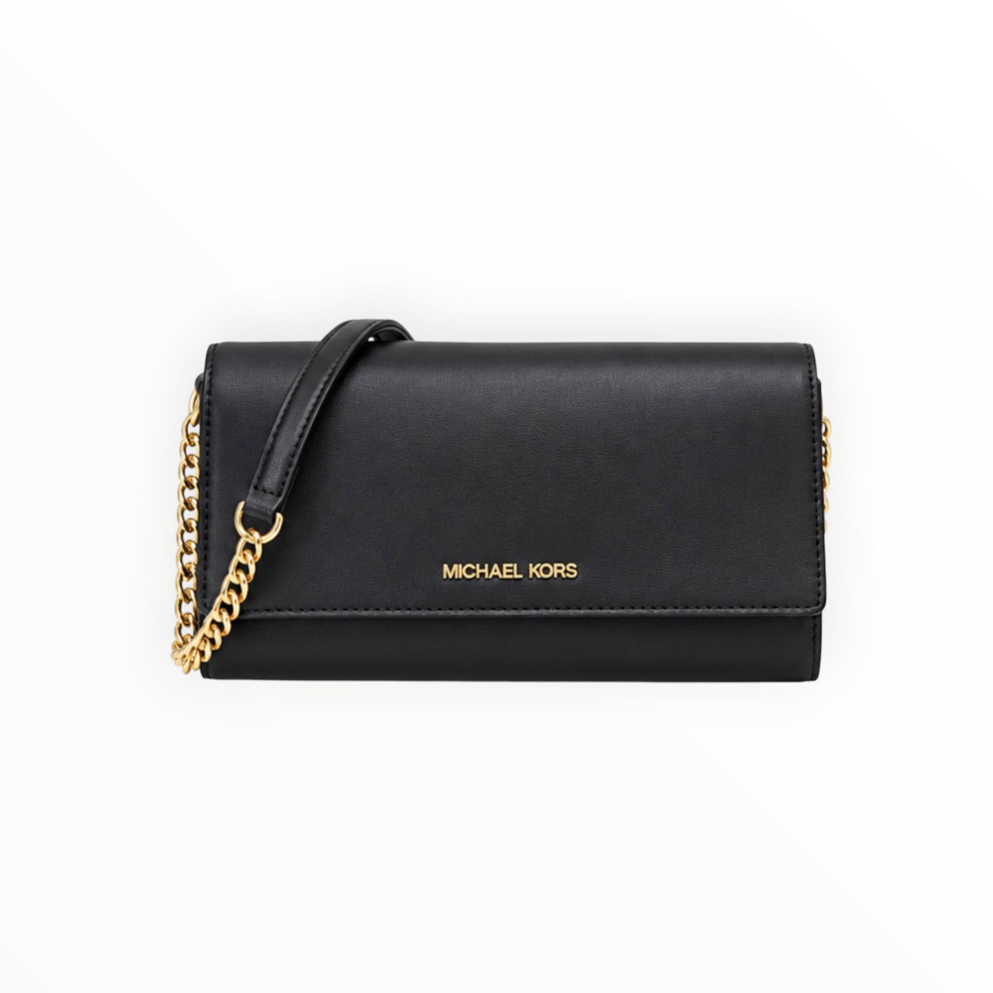 Borsa Donna “MICHAEL KORS” JET SET TRAVEL 35F5GTVC8L MD FLAP CLUTCH LEATHER NERO