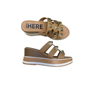 Sandali Zeppa Donna "MENBUR" 25614 0022 Camel