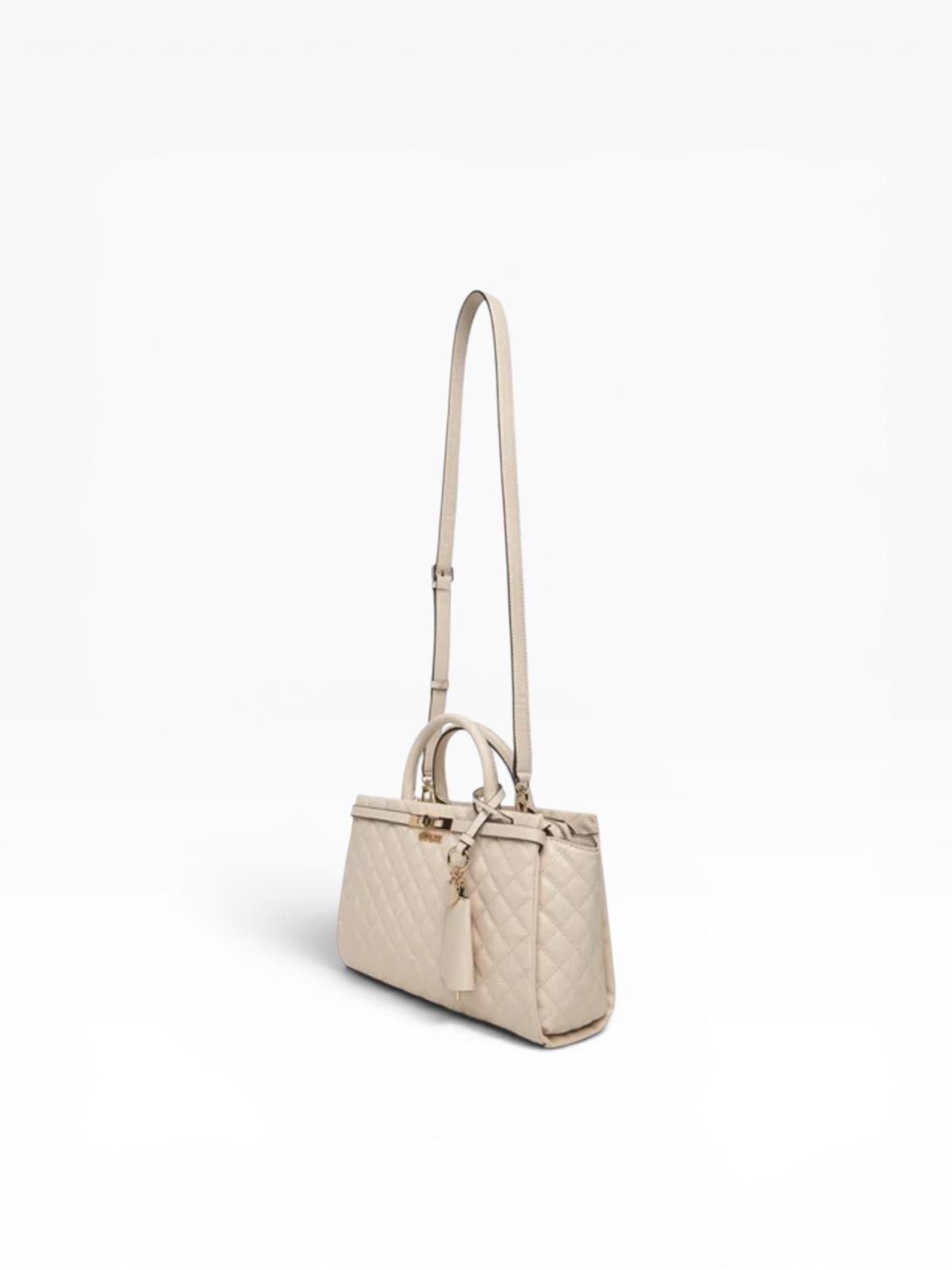 BORSA Donna “GUESS” HWGG8157060 Girlfriends Satchel Logo Beige