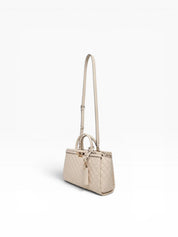 BORSA Donna “GUESS” HWGG8157060 Girlfriends Satchel Logo Beige