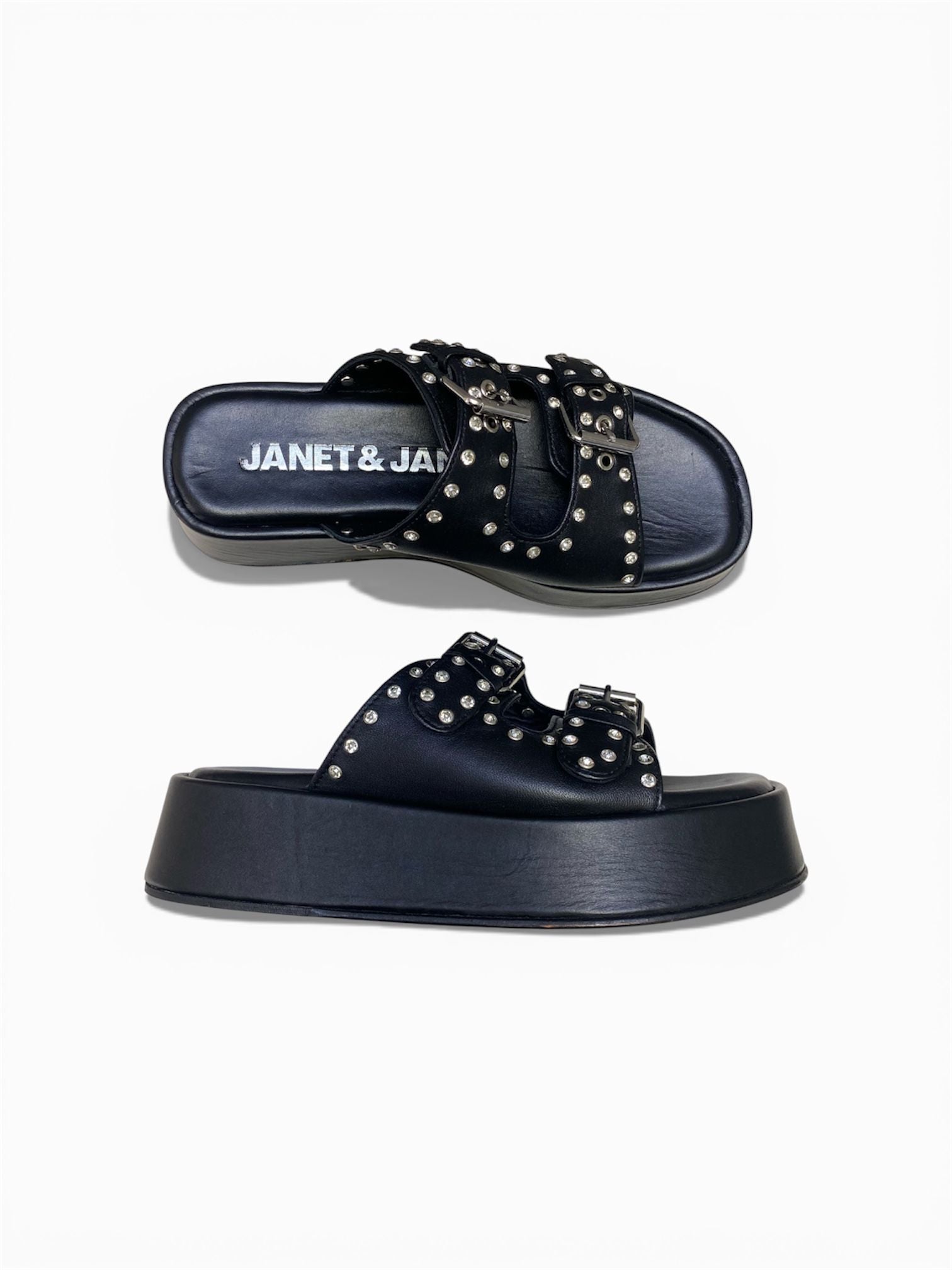 Sandali Donna "JANET & JANET" J-122 IVETTE Vera Pelle Nero