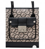 Borsa Donna “GATTINONI ROMA” Shaked Large Shopping Nero/Beige