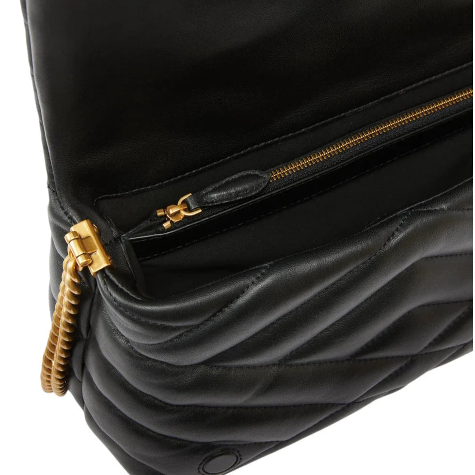 BORSA DONNA “PINKO ” CLICK LOVE PUFF CLASSIC PRIMAVERA ESTATE 2025 NERO