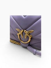 BORSA DONNA “PINKO ” LOVE ONE MINI  SHEEP CHEVRON Y69Q NAPPA VIOLA