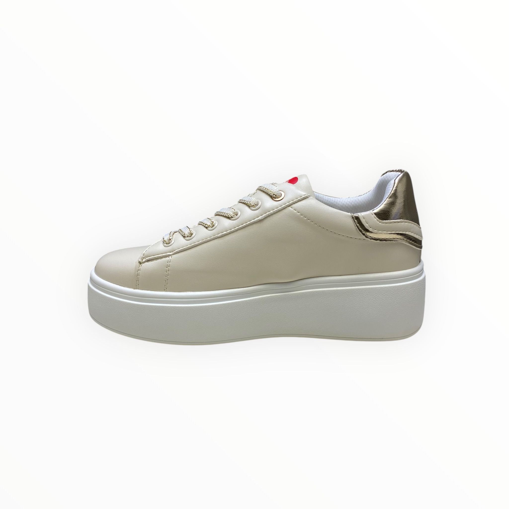 Sneakers Donna “BRACCIALINI” BA138 Avorio/Gold