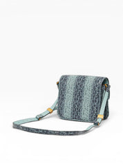 BORSA DONNA “PINKO ” LOVE BOX BAG FL MINI PELLE STAMPA ANIMALIER TURCHESE