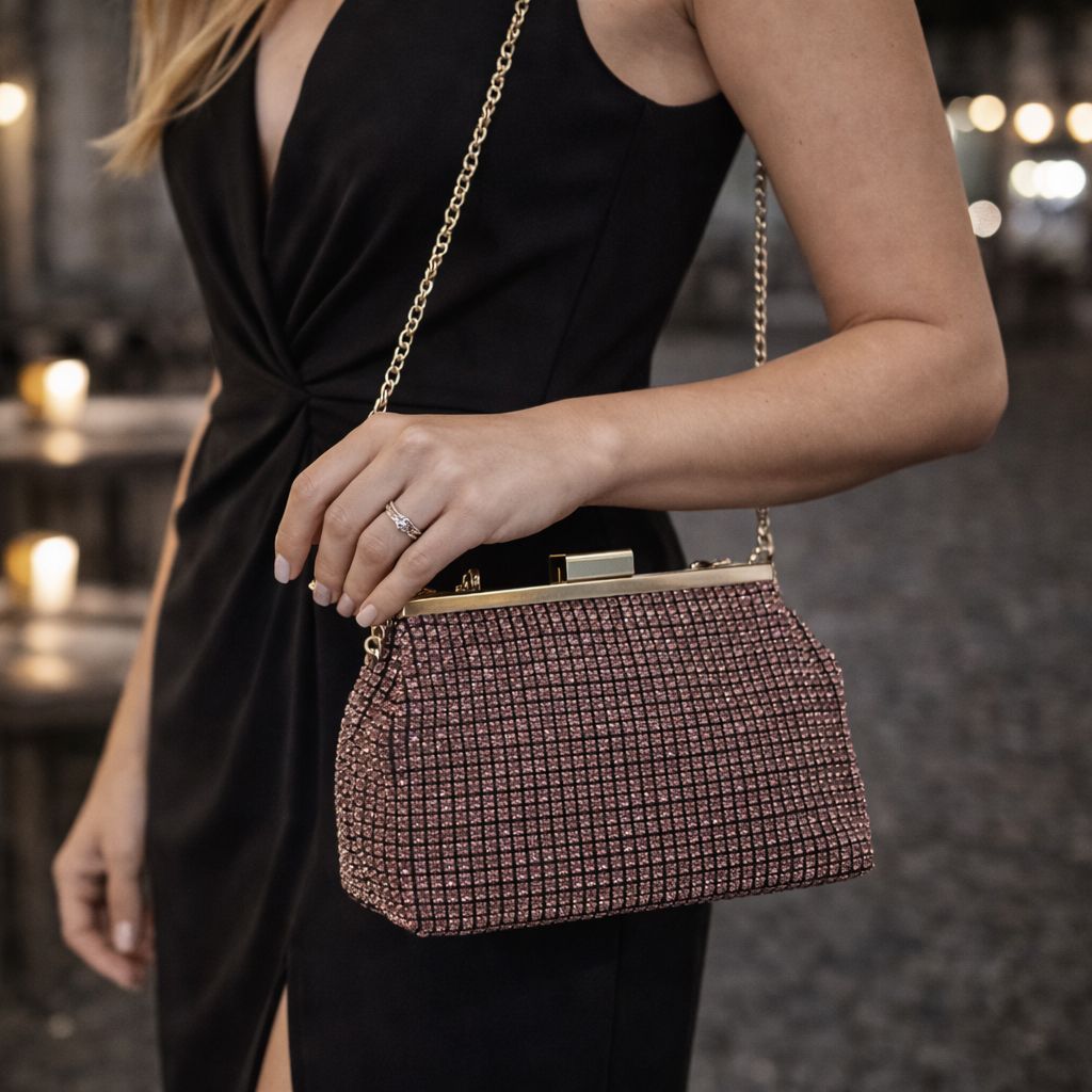 BORSA DONNA “MENBUR” 85839 0018 STRASS ROSA