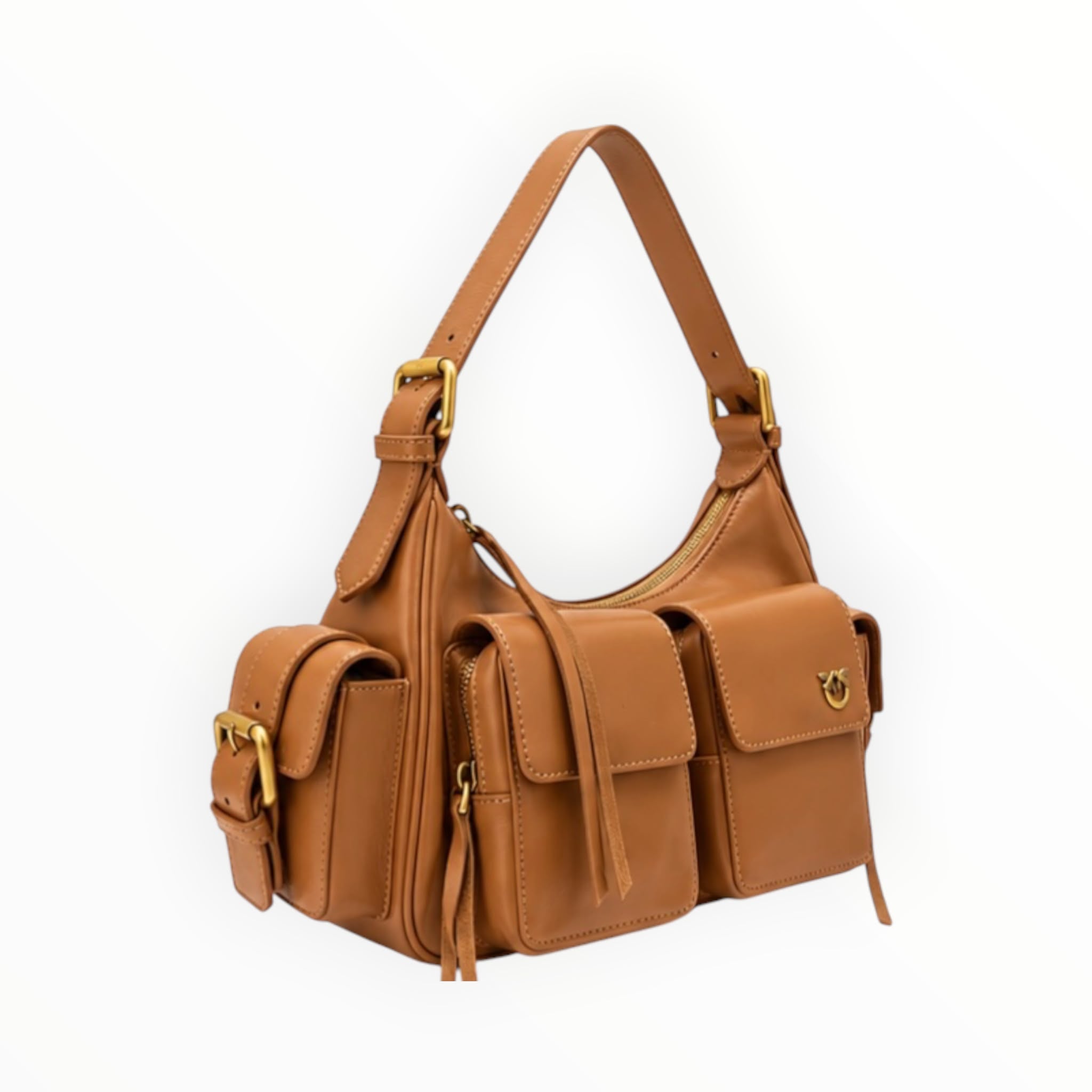 BORSA DONNA “PINKO ”CARGO BAG CLASSIC A226G L17Q PELLE CUOIO