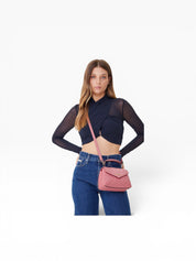 BORSA Donna “GUESS” QG965378 Melisandra Mini Chevron Rosa