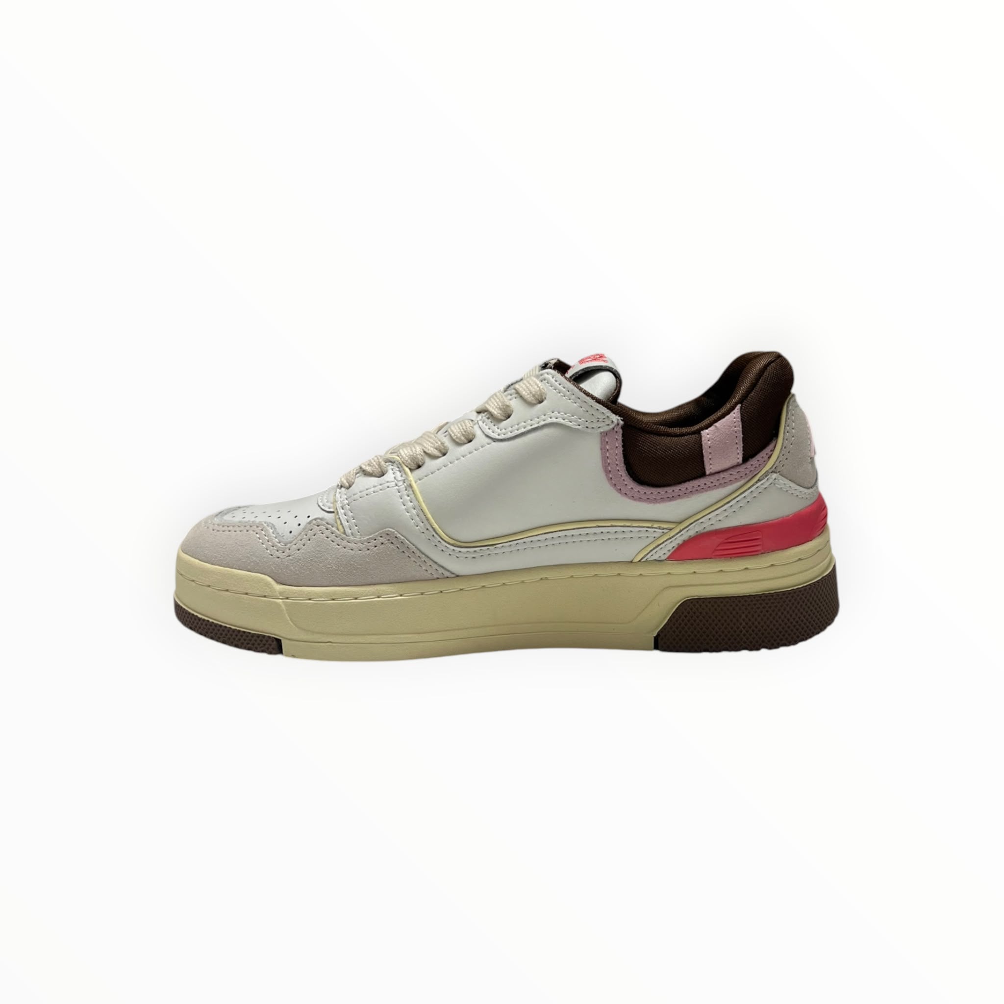 SNEAKERS DONNA “AUTRY” CLC ROLW MM35 PELLE BIANCO/ROSA
