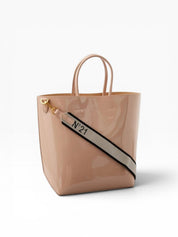 Borsa Donna "N°21" TOTE VERTICALE PELLE VERNICE NUDE
