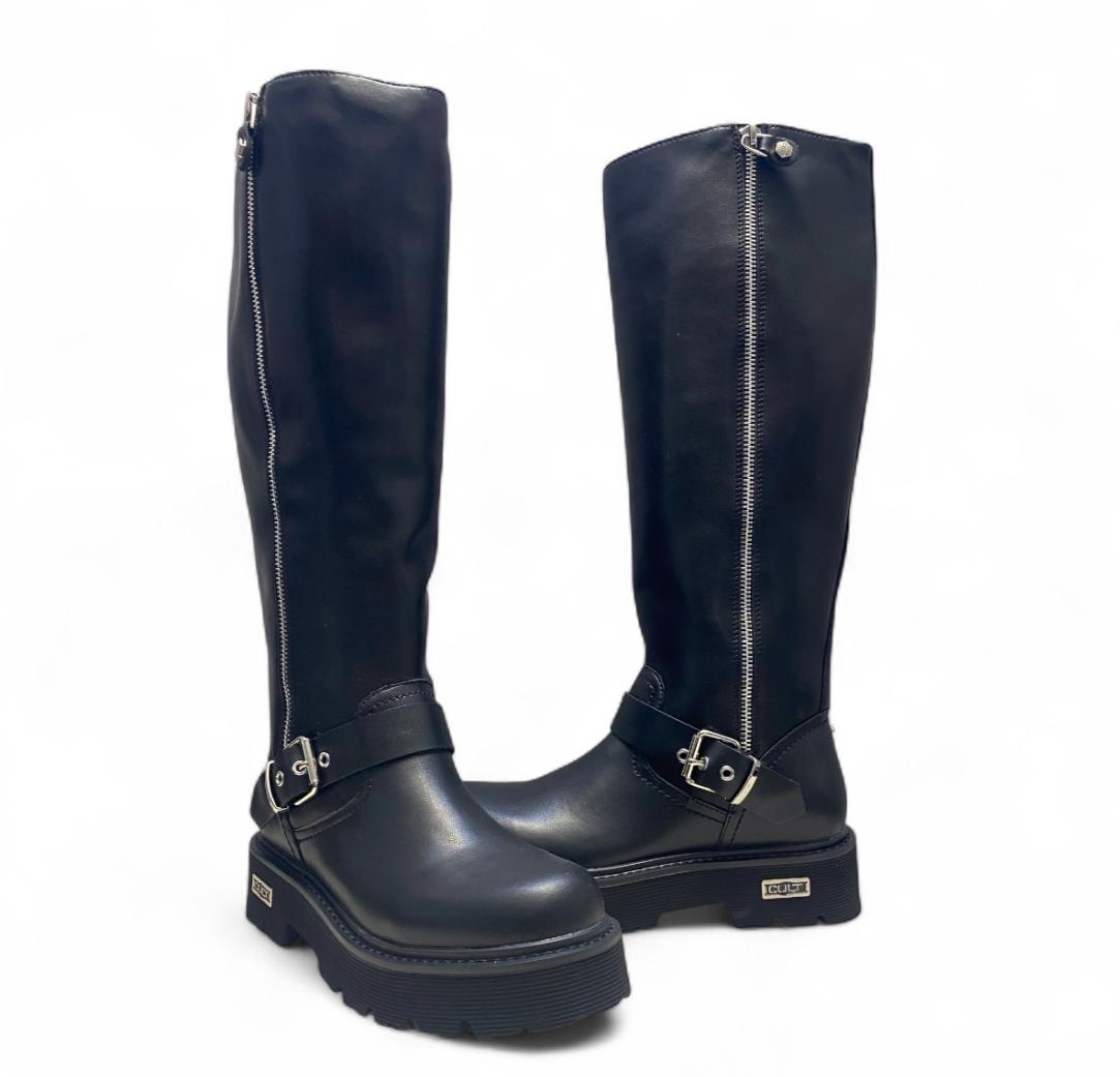 Stivali Donna “CULT” CLW391400 Slash 3914 High Pelle Nero