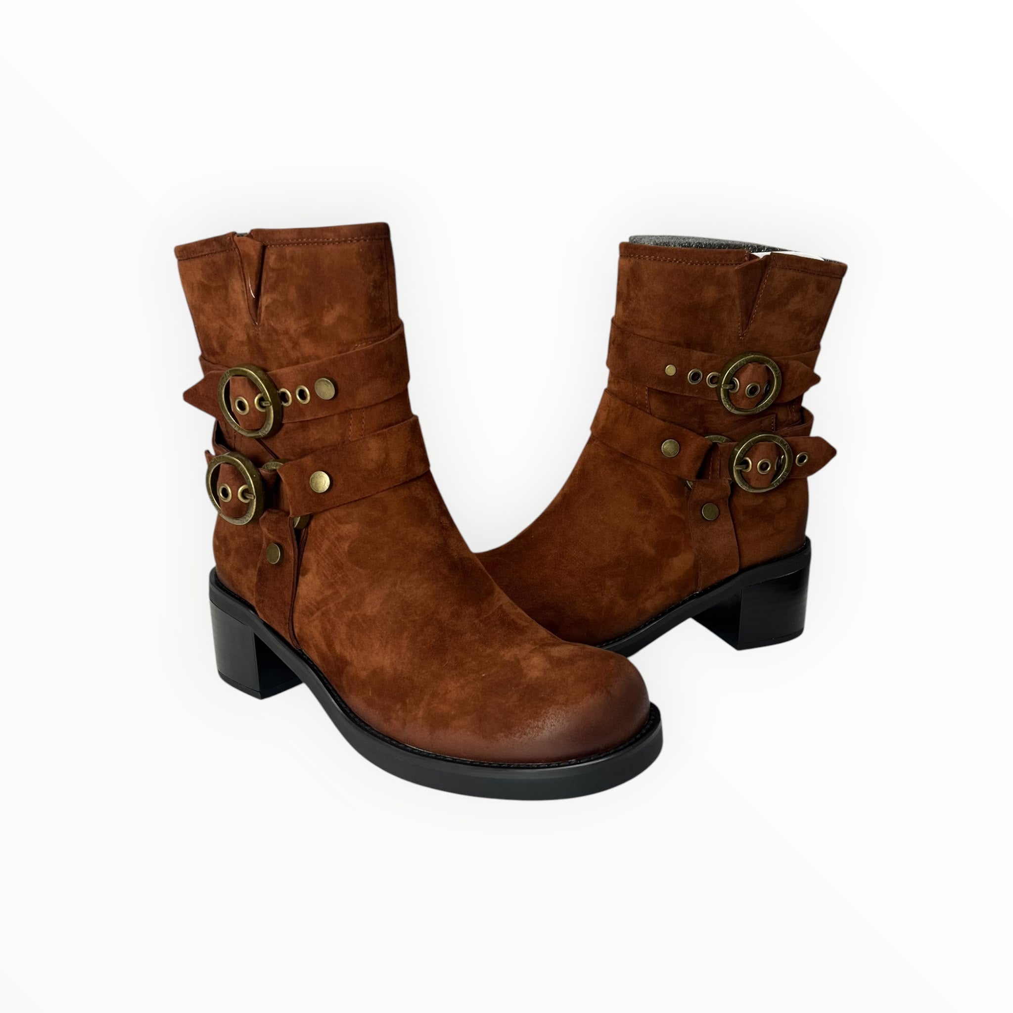 Stivaletti Donna “ELVIO ZAN" EA1603X  Pelle Cuoio