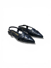 Dècollettè Chanel DONNA “JANET & JANET” Slingback J-301 Vera Pelle Nero