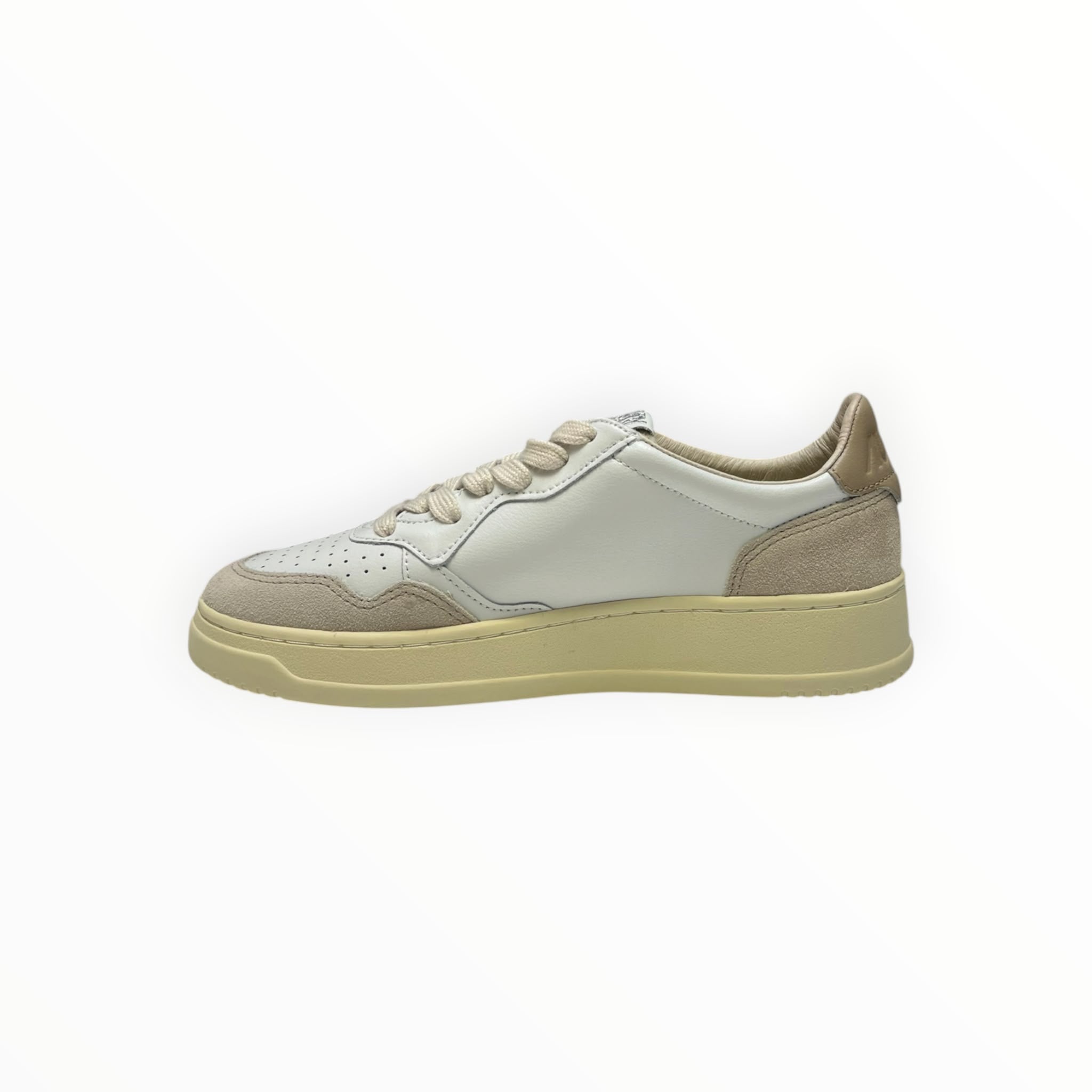 SNEAKERS DONNA “AUTRY” MEDALIST AULW LS58 PELLE BIANCO/TORTORA