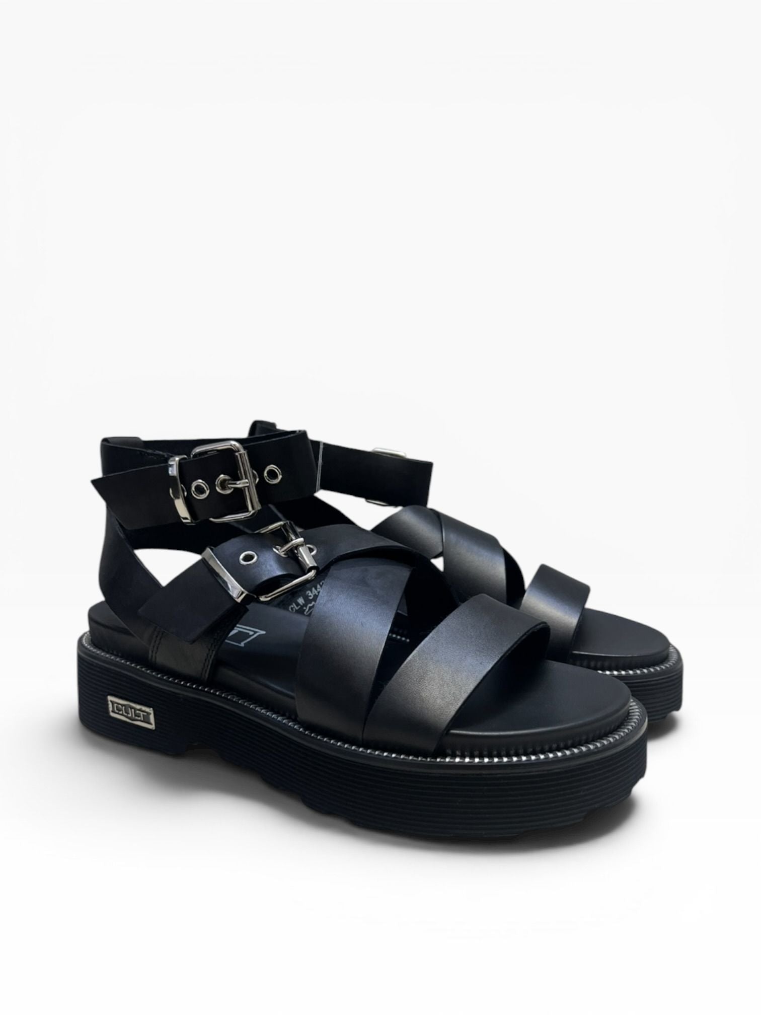 SANDALI DONNA “CULT” CLW344200 ZIGGY PELLE NERO