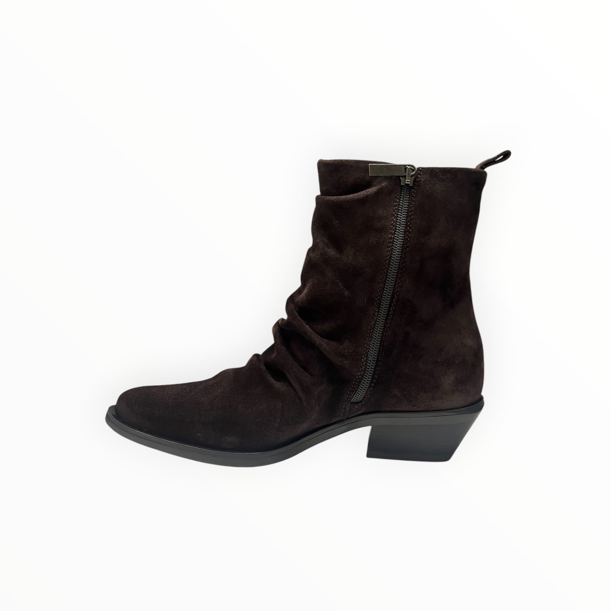 Stivaletti Texani Donna “CARMENS” Kelly Folds  56168 Camoscio Testa di Moro