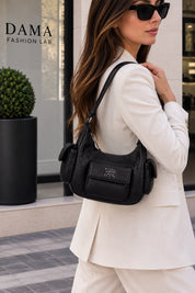 BORSA DONNA “ERMANNO SCERVINO FIRENZE” SMALL HOBO ANNA NERO