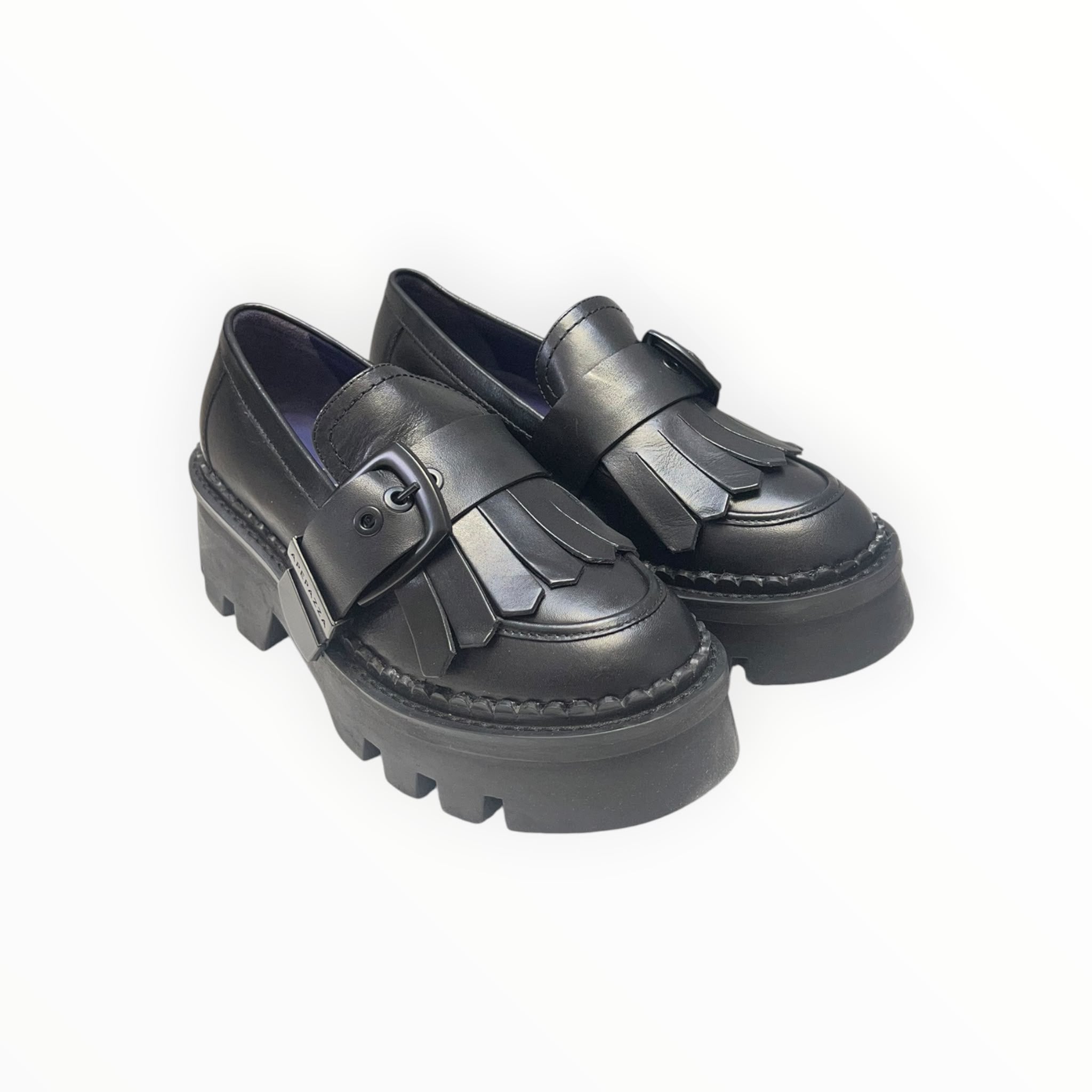 MOCASSINO DONNA “APEPAZZA ” NINA FANAOMI08/LEA VITELLO NERO
