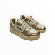 SNEAKERS DONNA “AUTRY” CLC ROLW MB03 PELLE BIANCO/PLATINO