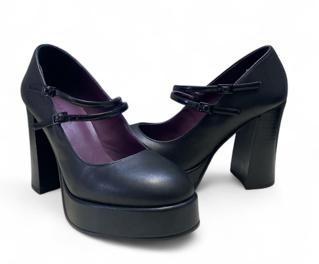 Décolleté Donna “APEPAZZA” F3TWIGGY01/LEA Teresa Pelle Nero