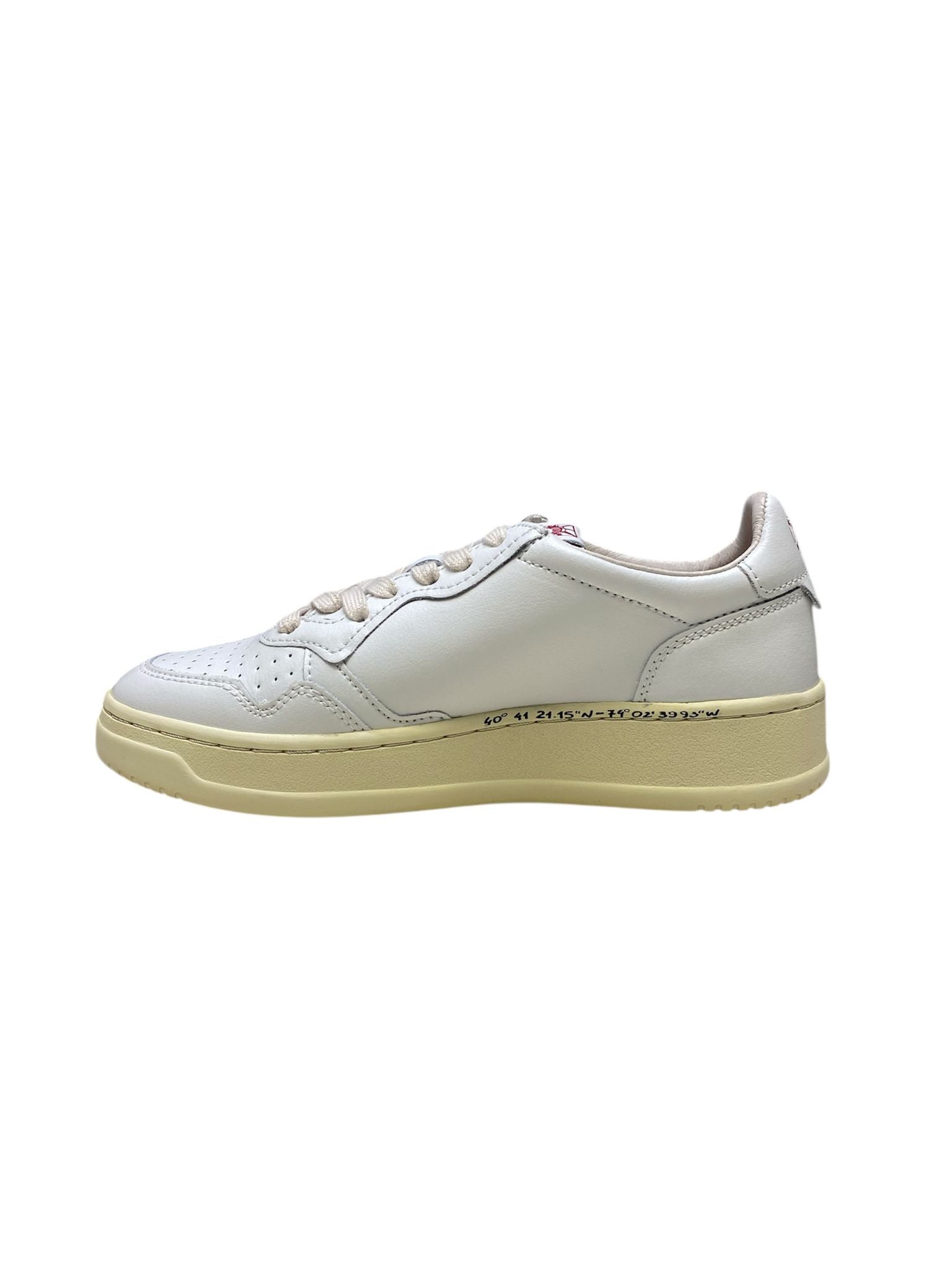 SNEAKERS DONNA “AUTRY” MEDALIST AULW LI02 PELLE BIANCO/ROSSO
