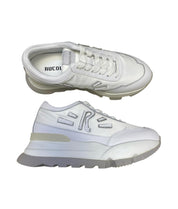 Sneakers Donna "RUCOLINE" AKI 300 Soft Bomber Bianco-Argento