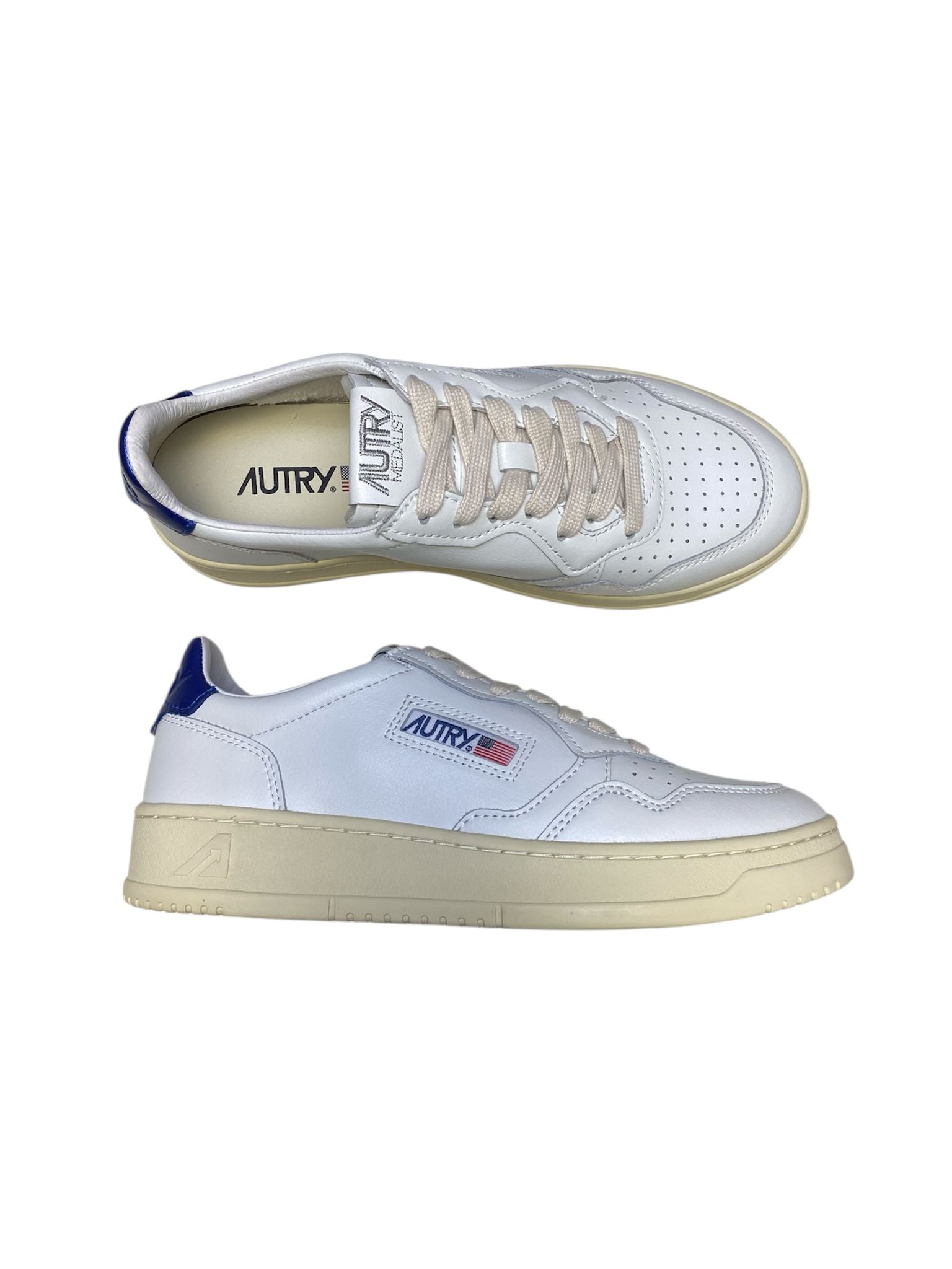 SNEAKERS DONNA “AUTRY” MEDALIST AULW LL63 PELLE BIANCO/BLU