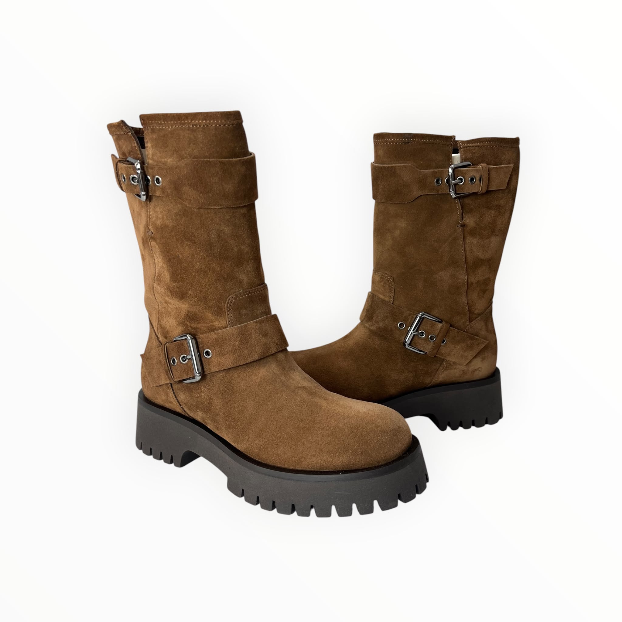 Stivali Donna “CARMENS” Kerry Buckle 54004 Camoscio Tabacco
