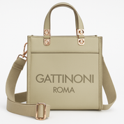 Borsa Donna “GATTINONI ROMA” Amelia M Embossed Dble Taupe