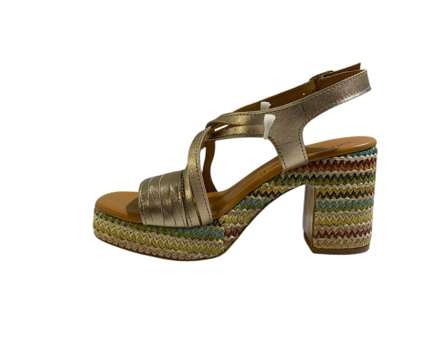 SANDALI TACCO  DONNA “PREGUNTA” 2419524  PRIMAVERA ESTATE 2025 ORO ROSA