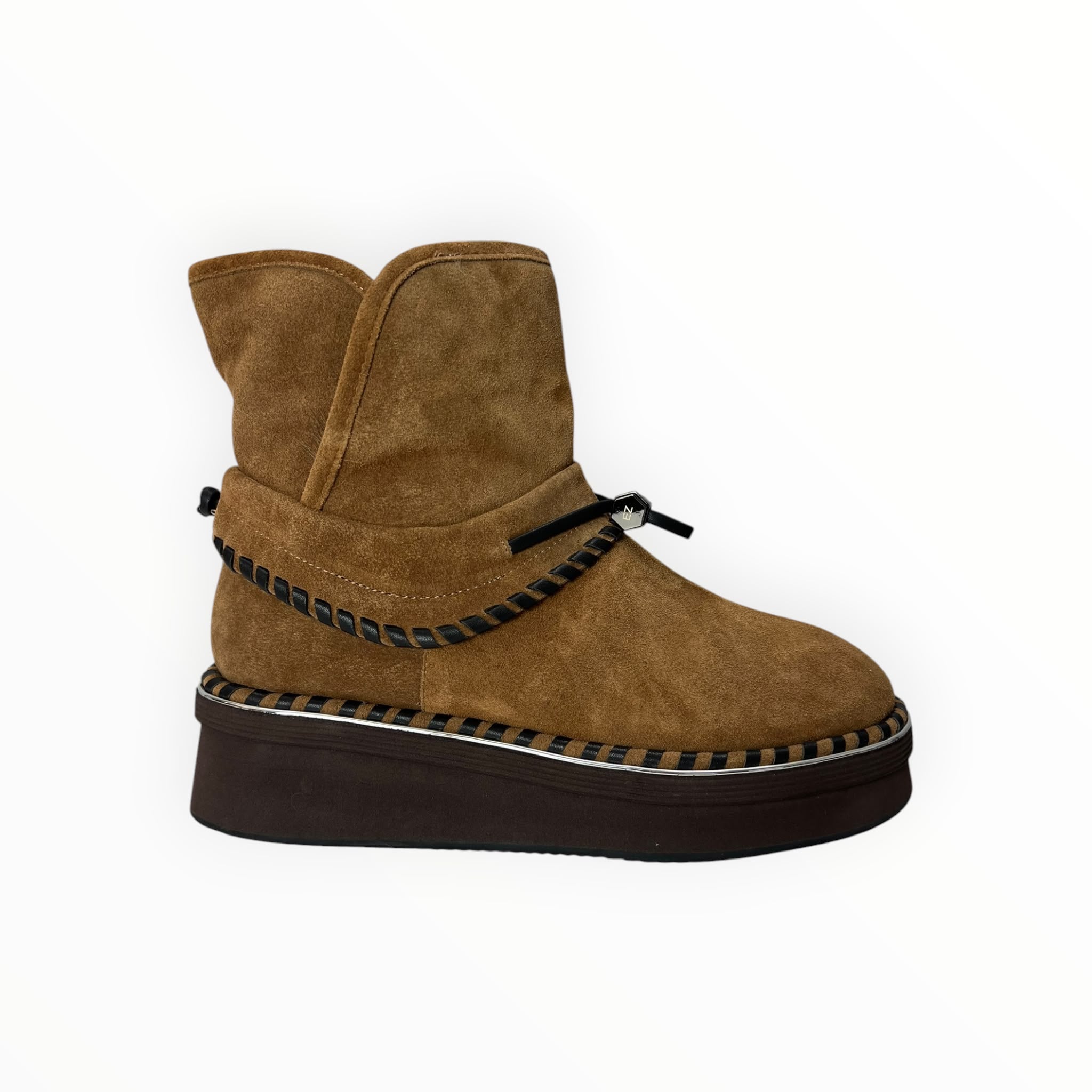 Stivaletti Donna “ELVIO ZAN" EC0304X Pelle Marrone