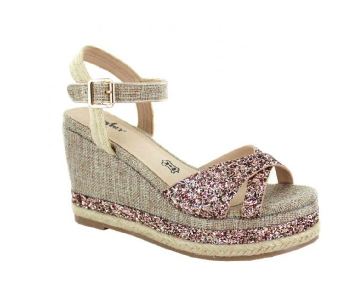 SANDALI ZEPPA DONNA “MENBUR” 20363 PRIMAVERA ESTATE 2025 NATURALE/CIPRIA